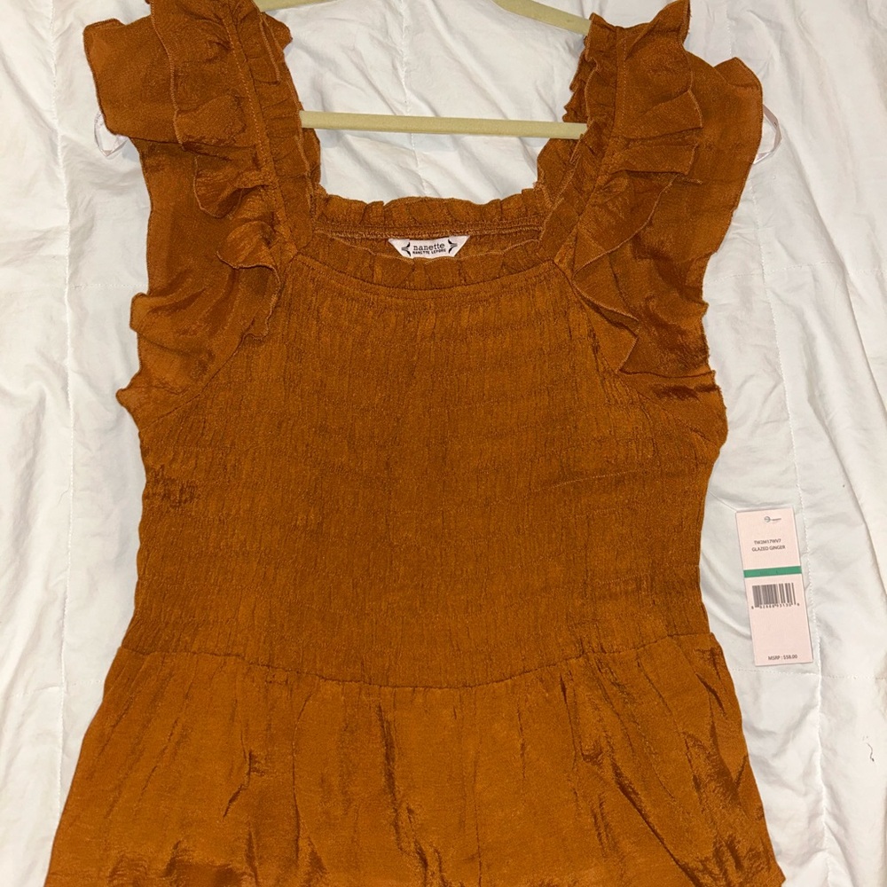 Ruffled Orange Top